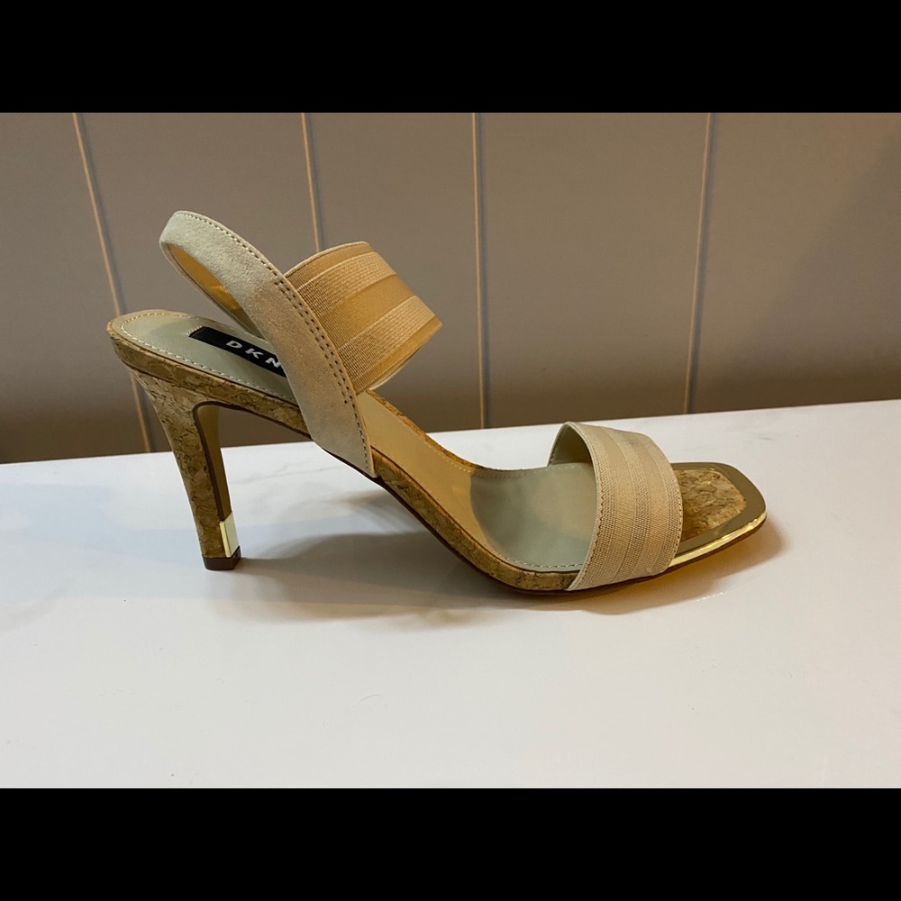 DKNY New beige open toe heels